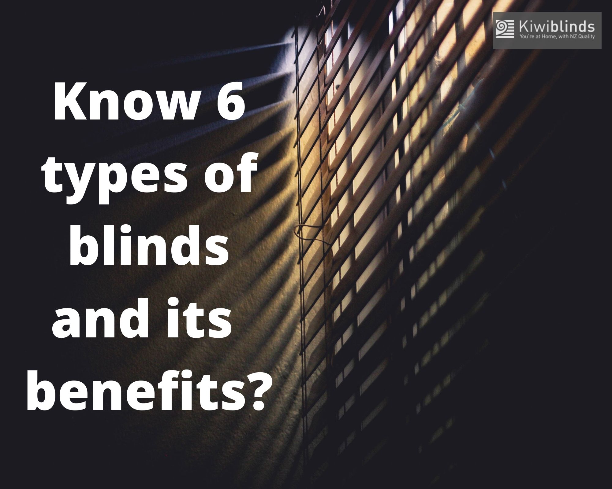 Know 6 types of blinds and its benefits?